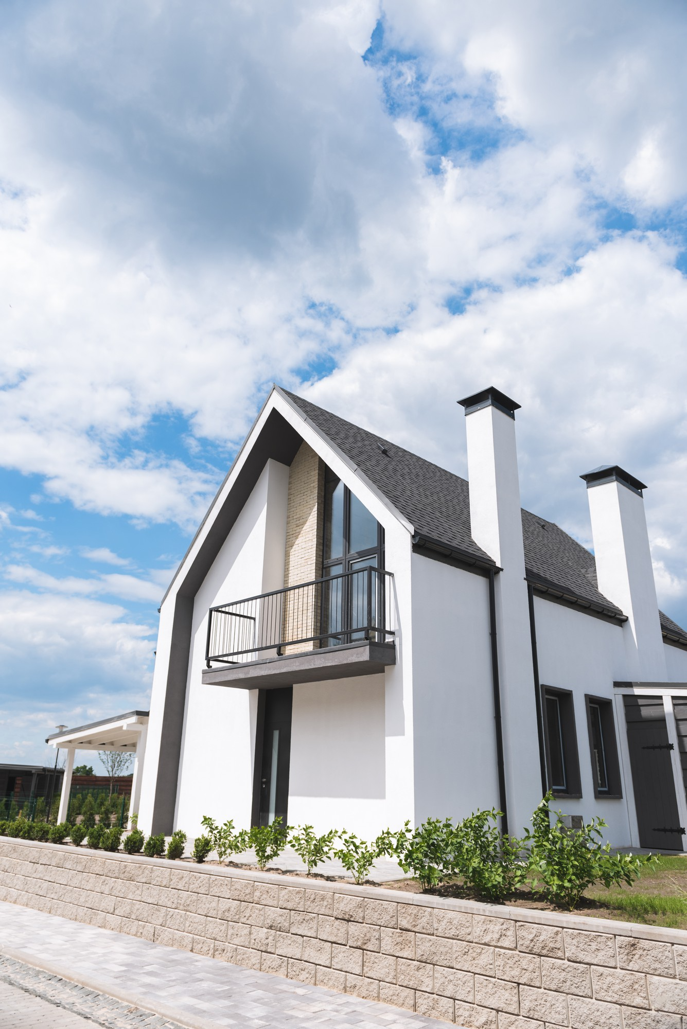 Modern residential construction project