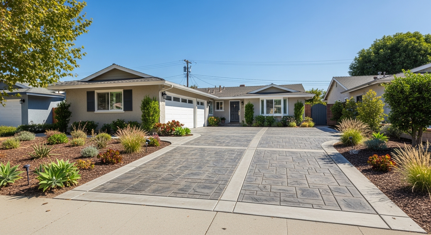 Stamped Concrete Driveway